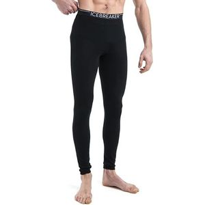 Icebreaker 100% Merino Wol Heren Basislaag - Everyday Leggings - 175 Ultralichte Stof Merino | Thermisch Ondergoed Heren Winter | Thermisch Ondergoed | Thermische Broeken - Black/White, S
