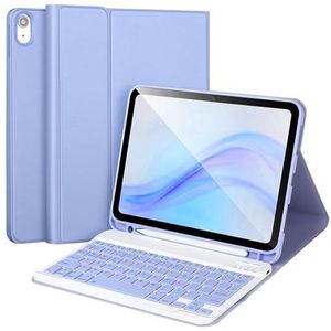 Toetsenbordhoes voor iPad (A16) 11e/10e Generatie, Afneembare Toetsenbordhoes voor iPad A16 11 Inch 2025 10e Generatie 10,9 Inch 2022,Purper