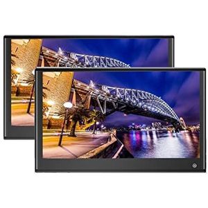Draagbare dvd-speler voor videospelers op hoofdsteunen in auto's 3 + 32GB Auto Hoofdsteun Monitor Touch Screen 4K 1080P 11/12/13 Inch achterbank Auto Video Player HDMI Out met HD-roterend scherm (Col
