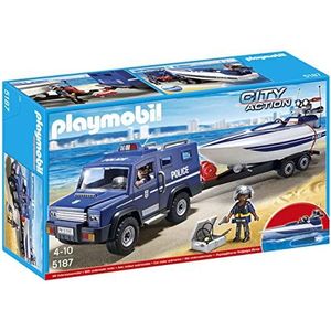 Playmobil City Action - politietruck met speedboot