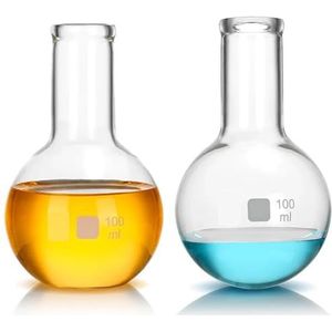 Enkelvoudige fles Platte bodem Lange hals Destillatiefles Korte hals Ronde bodem Flessen(250ml Flat-bottom)