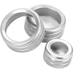 Airconditioning schakelaars Volume Airconditioning Knoppen Audio Control Ring Knop Voor 1 2 3 3GT 4 Series X1 2016-2019(ZILVER)