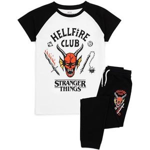 Stranger Things Pyjama's voor Kinderen | Unisex Hellfire Club Outfit Eddie Eleven Mike Dustin Max Leden T-Shirt Loungepants Co-Ord Pjs Set | Netflix-serie merchandise