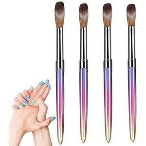 Nail Art Penselen Set,4 stks acryl nagel beeldhouwen borstel DIY manicure structuur gel borstel - Acryl Toepassing Nagelverlenging Carving Nagelsalon Thuis DIY Tsuchiya