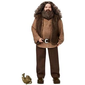 Harry Potter Rubeus Hagrid verzamelpop, ongeveer 30,5 cm, draagt een shirt met riem en een vest. Met drakenaccessoire, cadeau voor kinderen van 6 jaar en ouder, GKT94