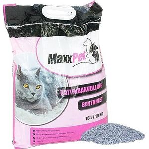 MaxxPet Arena para gatos de carbón activado, 16 litros, neutralizante de olores, arena para gatos, arena para gatos, arena para gatos, arena de grumos, grano grueso y sin polvo