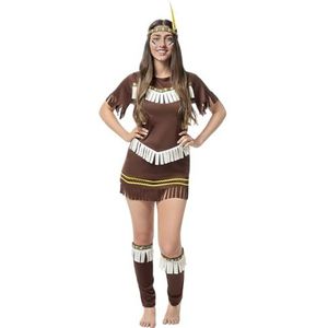 Funidelia | Indiaanse kostuum voor vrouwen Indianen, Cowboys, Western - Kostuum voor Volwassenen Accessoire verkleedkleding en rekwisieten voor Halloween, carnaval & feesten - Maat S - Bruin