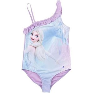 United Labels Disney Frozen badpak voor meisjes met ruches, Elsa Frozen, paars-blauw, zwemkleding voor kinderen, paars/blauw, 110-116