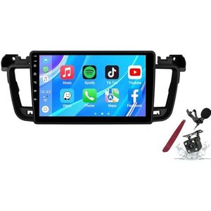 Android 14 Autoradio Stereo voor P-eugeot 508(2011-2018) 9""Touchscreen Multimedia Speler met Draadloze Carplay GPS Navigatie FM RDS Bluetooth 5G-WiFi SWC DSP,M120s