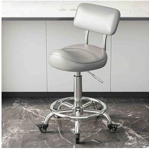 Zadelkruk Met Rem, Rolbaar, Draaibaar En In Hoogte Verstelbaar Met Wielen, Ergonomische Draaibare Zadelkruk For Salon, Spa, Tatoeage(F)