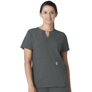 Carhartt Scrubs C12213 Force Modern Fit Notch Neck Tuniek Top voor dames - XXXXX-Large - tin