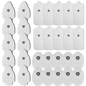 30 stuks TENS elektrodenpads, 5 x 10 mm elektroden Tens apparaat elektroden nakoopset herbruikbare elektroden pads voor het verlichten van spieren, rug- en gewrichtspijn, compatibel