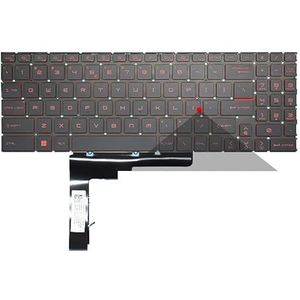 US Russisch MSI Katana GF66 GF76 GL76 GL66 11SC 11UC 11UD 11UE 11UG 12UC 12UD MS-1582 1581 1583 Laptop Toetsenbord Verlicht(US Red Font Backlit)