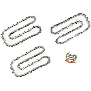 perfektGarten 3 x zaagketting 40 cm; 1,3 mm; 3/8""; 55 TG geschikt voor Stihl MSE180, MSE200, E10, E14, E140, E160, E180 kettingzaag.