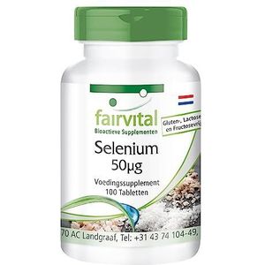 Fairvital | Selenium 50mcg van seleniumgist - HOOG GEDOSEERD - VEGAN - 100 seleen tabletten