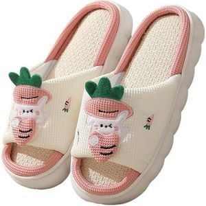 MKLHAVB Stoffen Thuis Slippers Leuke Dieren Slipper Voor Vrouwen Meisjes Mode Pluizige Winter Warme Slippers Vrouw Huis Slippers Grappige Schoenen Indoor Schoenen, B, 32-33(20.5CM)