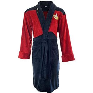 Groovy Uk Star Trek Picard New Generation Fleece Badjas, One Size, Blauw/Rood