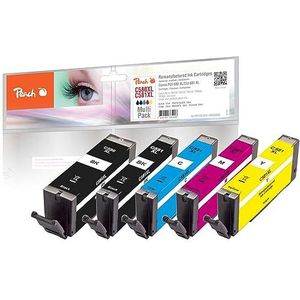 Peach PI100-378 inktcartridge 5 stuk(s) Compatibel Hoog (XL) rendement Zwart, Cyaan, Magenta, Geel