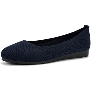 Women Comfortable Breathable Slip On Arch Support Non-Slip Casual Shoes,Womens Casual Breathable Lightweight Mesh Knit Walking Sneakers (EU 40,Navy Blue)