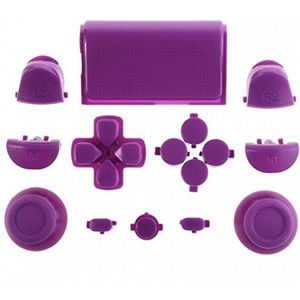 Volledige Knoppen Aangepaste Mod Kit Set voor Sony Playstation 4 PS4 Controller Vervanging (Paars)