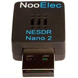 NESDR Nano 2 - Tiny Black RTL-SDR USB-set (RTL2832U + R820T2) met MCX-antenne. Door software gedefinieerde radio, compatibel met DVB-T en ADS-B, ESD-veilig
