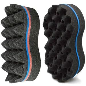 Curl Sponge Brush,Zuzer 2PCS Hair Sponge Brush for Twists Curl Brush