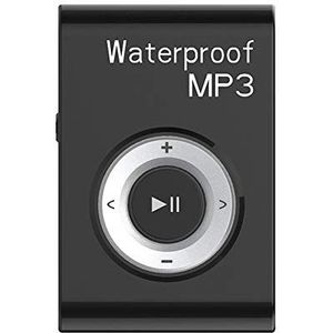 GZLMMY IPX8 Waterdichte MP3-speler Ingebouwde 8GB Sport Zwemmen Hardlopen Duiken Surf MP3 Muziek Met FM-radio en Shuffle Functie Hi-Fi Hoofdtelefoon (zwart)