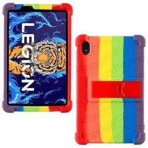 4 Cornors Dikker Silicon Cover Met Kickstand Geschikt for Lenovo Legioen Y700 Case 8.8 ""Gaming Tablet PC TB-9707F TB-9707X(Color:Colorful)