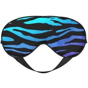 Paars Blauw Groen Camouflage Zebra Strepen Print Comfortabele Slaap Oogmasker Mannen Vrouwen Lichtgewicht Reizen Nap Meditatie Yoga Werk