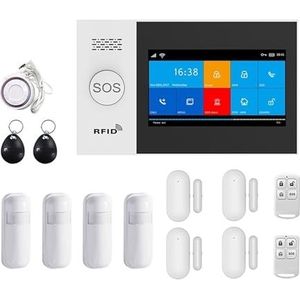 Alarmsysteem Draadloos WIFI-alarmsysteem For Tuya Smart Life APP Met Slimme Bewegingsmelder En Deursensor Voor huis appartement kantoor (Color : D)