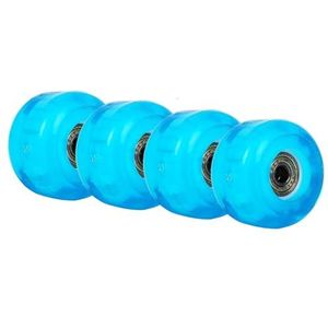 Skates Wielen 4 stuks oplichten skateboard longboard wielen gloeien 's nachts 82A voor quad roller skate skateboards accessoires reserveonderdelen (kleur: blauw)