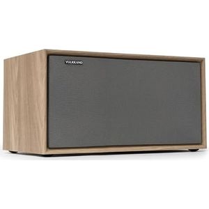 VULKKANO T40 ARC actieve luidspreker met 40 W vermogen, 10,2 cm (4 inch) woofer en dubbele tweeter, HDMI ARC, Bluetooth 5.0, RCA, USB, AUX-uitgang en subwoofer, voor tv, tafel of plank, bruin