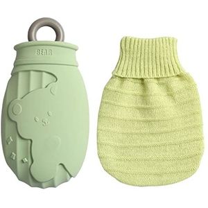 Leuke cartoon thermische tas Cartoon warmwaterzak for nek om warm te blijven in de winter / 820 (Color : Green)