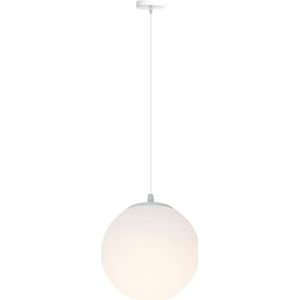 TONFON Globe Acryl Lampenkap Kroonluchter Mid Century Wit Verstelbare Bal Hanglamp Modern Minimalistisch E27 Hanglamp for Keukeneiland Woonkamer Slaapkamer Nachtkastje Eetkamer Hal(Size:20 * 20cm)