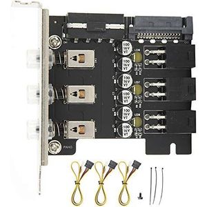 3-poorts PCI-e Naar USB-uitbreidingskaart, PCI-e USB-hubcontrolleradapter Meerdere Systemen Schakelen Optische Schijfondersteuning 80mm Halfhoog CHASSIS HTPC voor Desktop-pc (PH33)