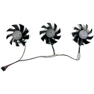 3 stuks 75 mm 4-pins koelventilator voor ASUS TUF Gaming X3 RX 5700 XT RX5700 grafische kaartventilator FD8015U12S GPU-ventilator(3PCS)