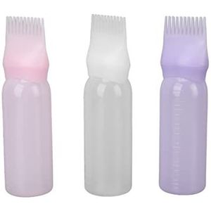Haarverf Applicator Fles, Haarverf Fles Ergonomische Draagbare Stevige 3 stuks Stevig Professioneel voor Styling voor Kapper voor Haarstylist
