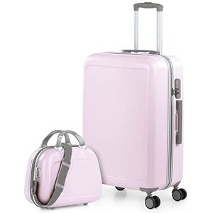 ITACA - Koffer Set - Reiskoffer set. Kofferset voor Elke Reis Handbagage & Trolley Koffers met Wielen - Ultiem Reisgemak 702660B, Roze