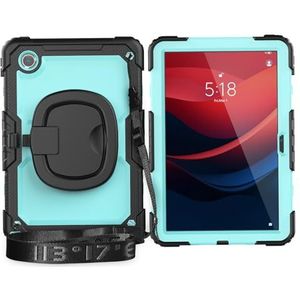 Tablet PC-hoes Zware schokbestendige TPU-hoes compatibel met Lenovo Tab M11 TB-330FU/Lenovo Xiaoxin Pad 2024 TB-331FC kinderhoes, 360 graden draaibare handgreep, standaardbeugel W schermbeschermer + s