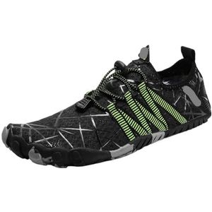Waterschoenen Mannen Vrouwen Outdoor Waterschoenen Ademend Sneldrogend Wandelen Sneakers Vijf Vinger Waden Schoenen Voor Surfen, Duiken, Zwart, 46 EU
