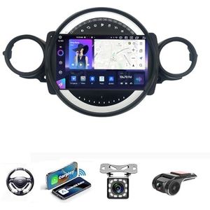 Android 13 Auto Stereo MP5 Player 9'' Screen Autoradio Voor BMW Mini 2007-2015 Car-play Android Auto GPS-navigatie Bluetooth RDS FM AM DAB+ Radio Stuurbediening Voice Control(NF-3 8Core 2+32G)
