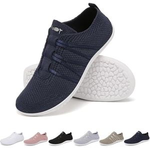 Merdoo Barefoot Shoes Dames Heren Nul Drop Wandelschoenen Ademend Sneakers Niet-Slip Pantoffels Slip On Brede Voeten Barefoot Schoenen Lichtgewicht Sloffen Outdoor Indoor Unisex Blauw 37EU