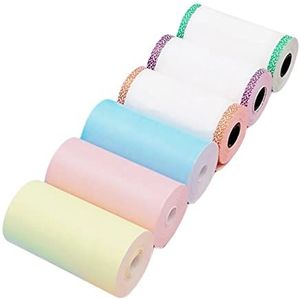 WMMNHY 12 Roll Afdrukbare sticker Papierrol Direct thermisch papier met zelfklevende 57x30mm for Paperang P1 / P2 Pocket thermische printer