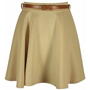 Paarse Hanger Womens Nieuwe Effen Formele Skater Flared Dames Afneembare Riem Frankie Mini Korte Stretch Work Party Rok