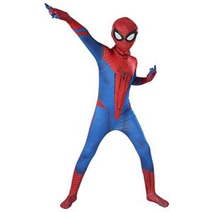 MODRYER Kinderen Spiderman Kostuum Peter Parker Cosplay Jumpsuit Halloween Kerstfeest Fancy Jurk Bodysuit Superheld Onesies (Kinderen/XS/100cm, Geweldige Spider)