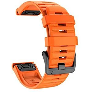 LUGEMA Bandriem Compatibel met Garmin Fenix ​​6 6x Pro Snel compatibel met 22mm 26mm horlogeband Compatibel met Fenix ​​5 5x Plus Quick Release Silicone Pols Bands (Color : Orange, Size : 22mm for F