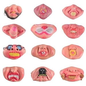 Fun Scary Horrible Mask Party Halloween Clown Latex Half Face Maskers voor volwassenen / kinderen, levering in willekeurige stijl