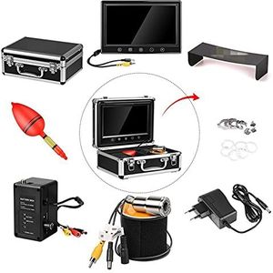 Onderwatercamera, Boot vissen onderwater camera viszoeker nachtzicht 9 inch(15m cable white LED)
