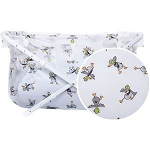 Bibabad Opvouwbaar babybadje, schattige cartoon-print, 70 tot 90 cm, antislip, draagbare badkuip, geschikt voor kinderen van 1 tot 8 jaar, babybadaccessoires voor peuters