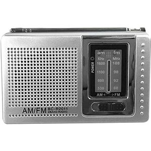 Draagbare zakradio,Batterij-aangedreven AM FM-transistorradio | Weerradio Compacte transistorradio's, luidspreker, koptelefoonaansluiting, langdurig Gusengo